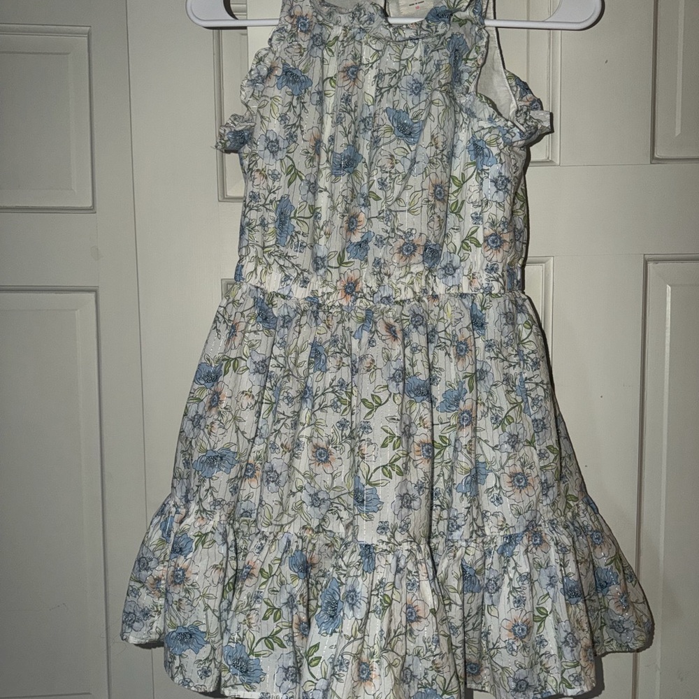 J Crew Crewcuts Dress - Blue, Cream and Pink
